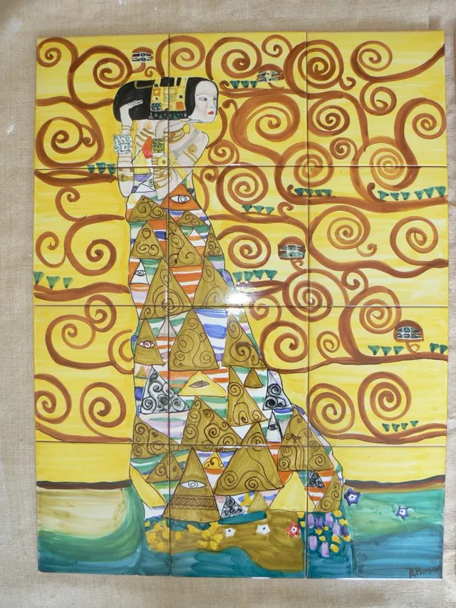 Raffaela Russo Klimt Mattonelle ceramica Klimt 05 piastrella oro