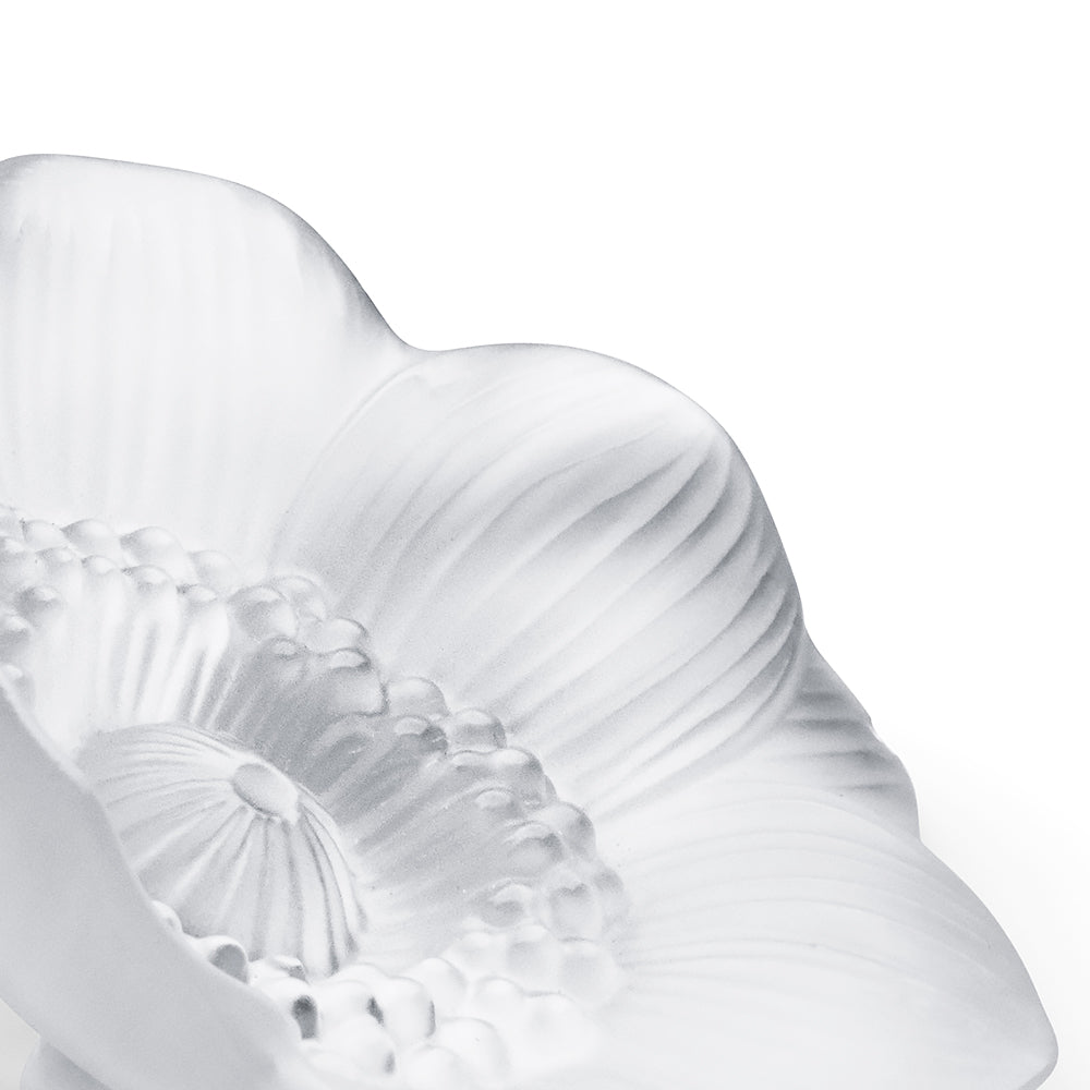 Lalique Anemone Scultura Piccola Cristallo Taglia S
