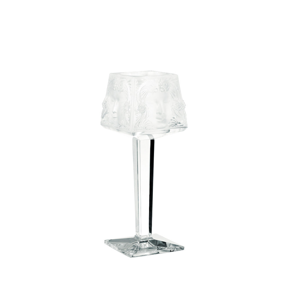 Lalique Masque de Femme portacandela cristallo incolore