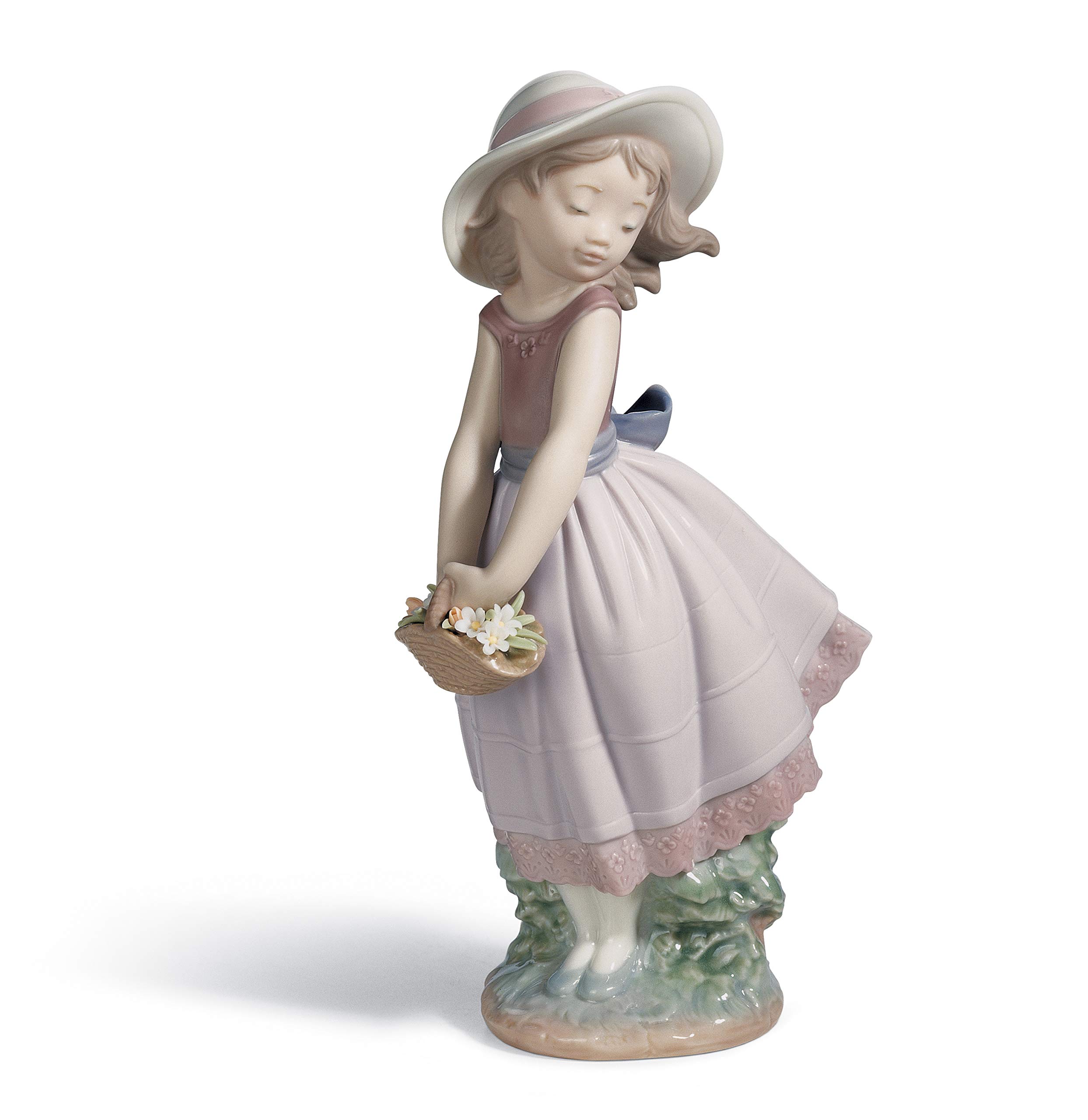 Lladró Deliziosa Innocenza scultura bimba porcellana fiori