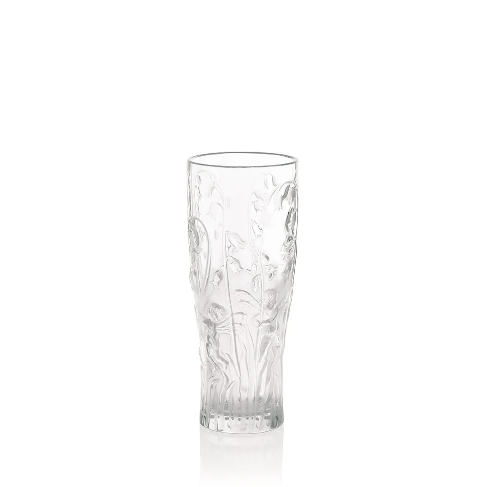 Lalique Elfes vaso in cristallo incolore fatto a mano