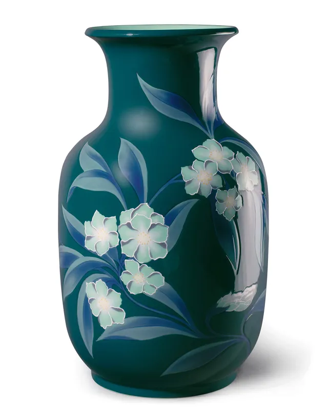 Lladró Accessori Campanelle vaso porcellana verde fiori