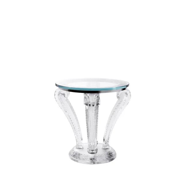 Lalique Marsan Tavolino Piedistallo Cristallo Taglia Unica