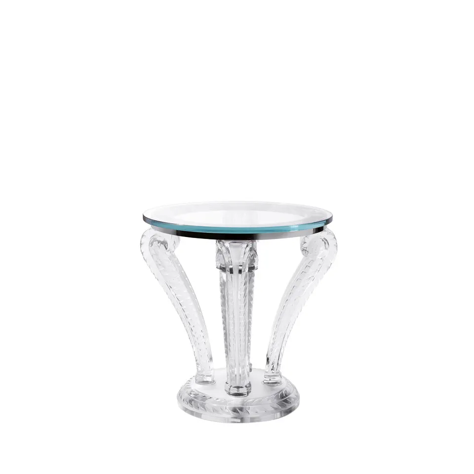 Lalique Marsan Tavolino Piedistallo Cristallo Taglia Unica