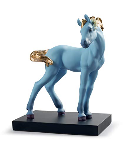 Lladró Sculture Il Cavallo statuetta azzurra edizione limitata