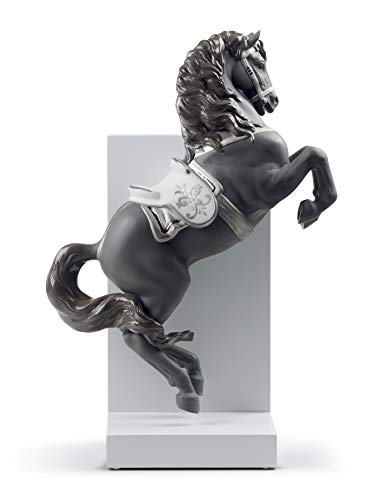 Lladró Sculture Cavallo Courbette statua argento