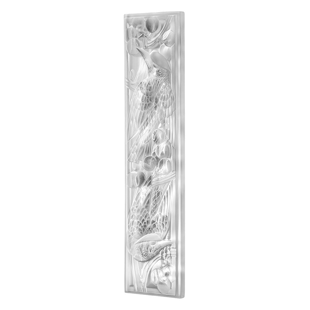 René Lalique Merles et Raisins pannello vetro pressato bianco