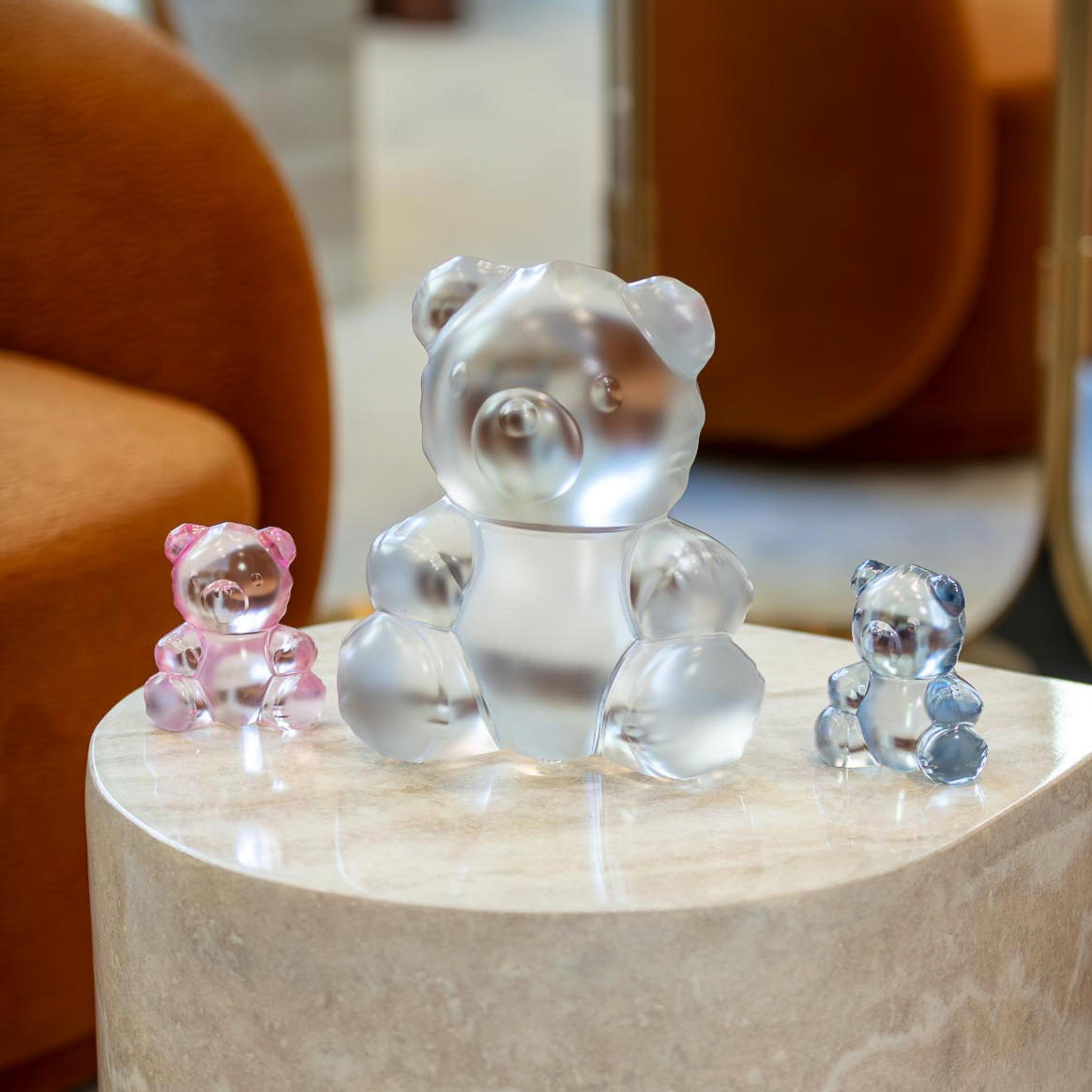Lalique Teddy Air Scultura Orsetto Cristallo Incolore L
