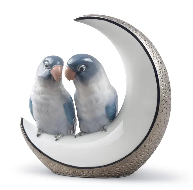 Lladró Sculture Prendimi la Luna figurina uccelli argento