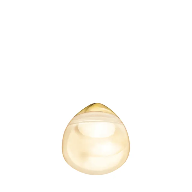 Lalique Cabochon Orecchini Cristallo Placcato Oro 18K TU