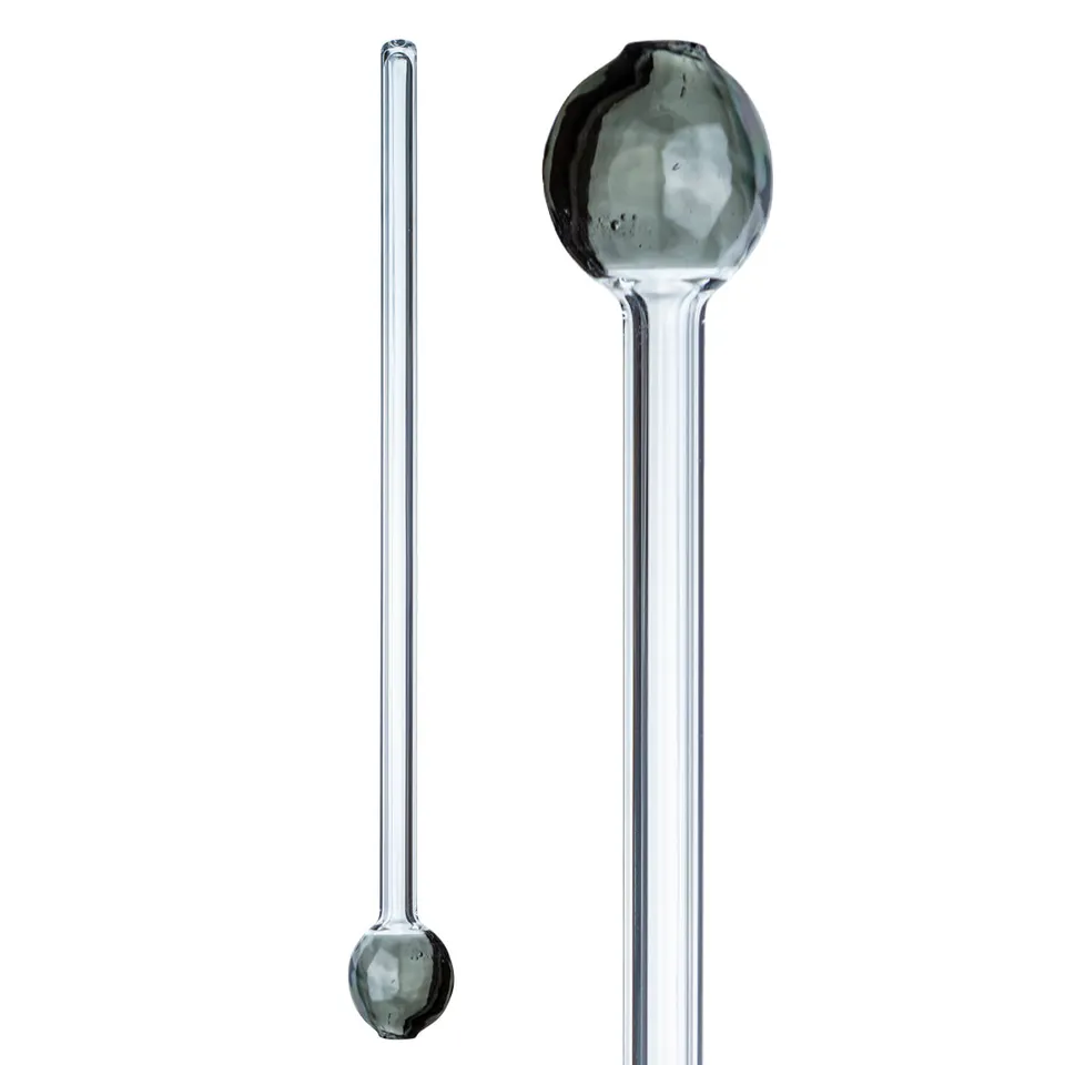 Vaporetto Functional cannuccia vetro Murano set 2 pezzi rossa