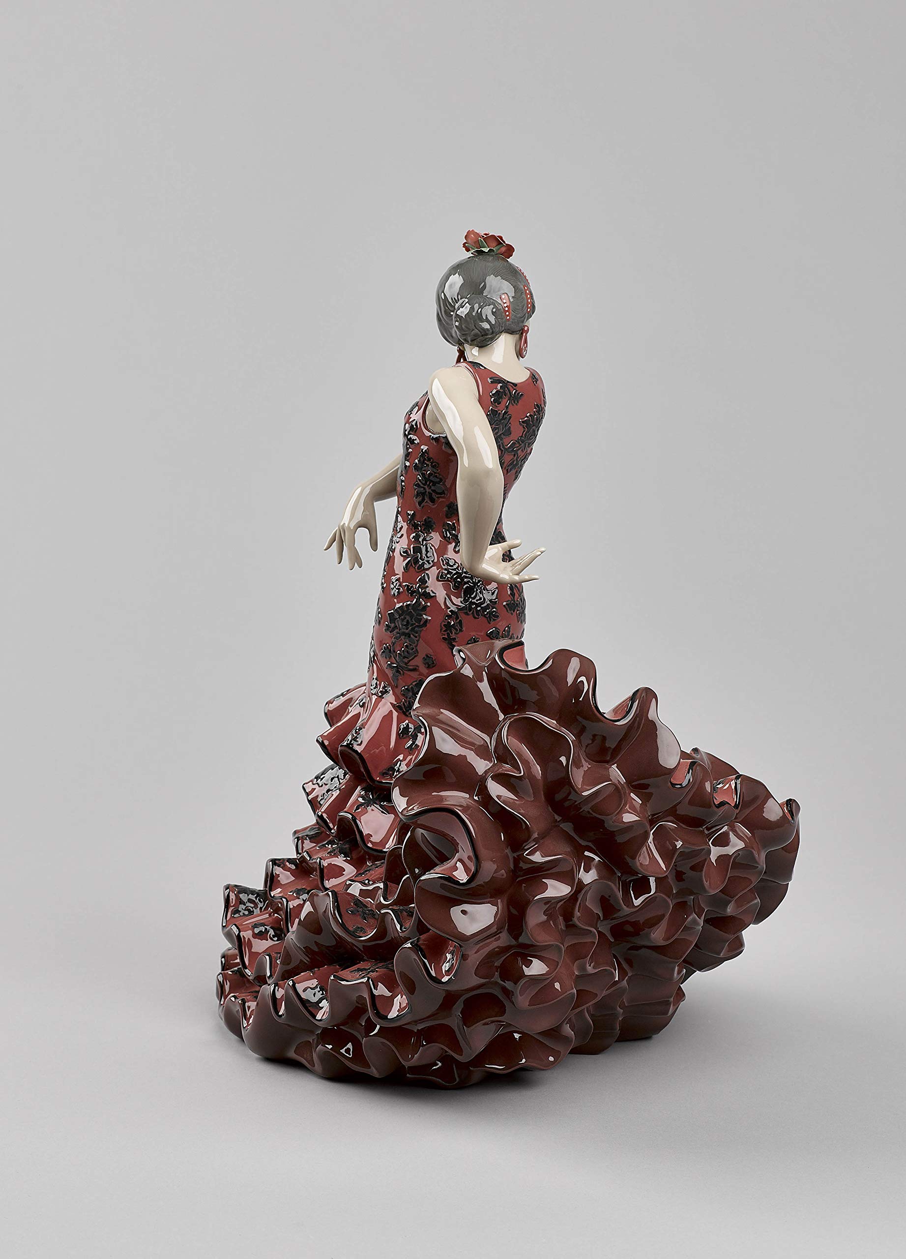 Lladró Flamenco scultura donna porcellana rossa