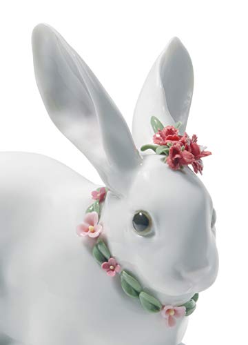 Lladró Sculture Coniglio con Fiori figurina porcellana garofani