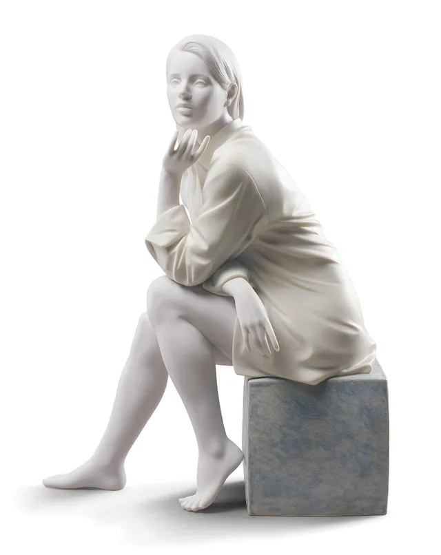 Lladró Un Momento di Tranquillità figurina donna porcellana