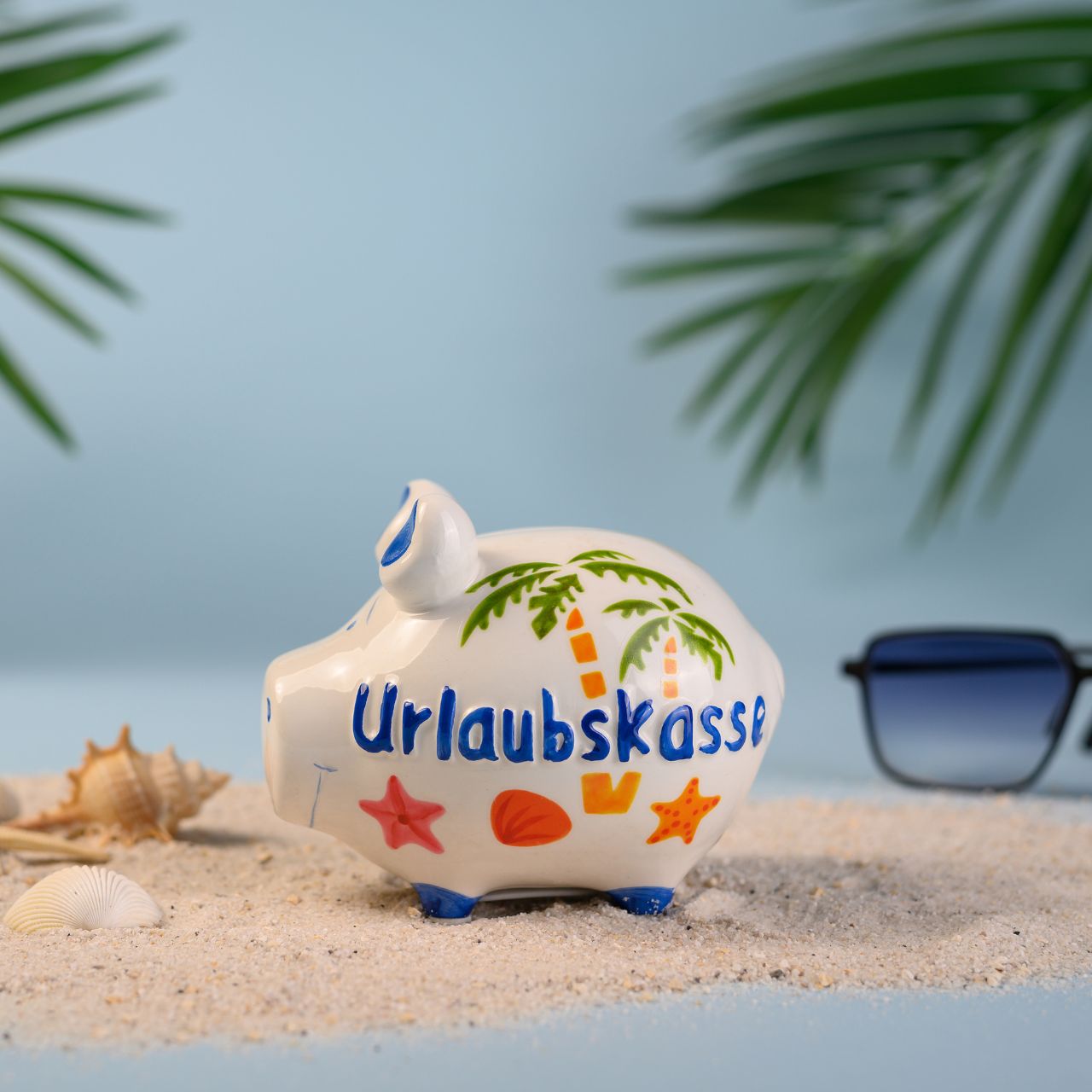 Sparschwein Kleinschweine Urlaubskasse Salvadanaio 12,5 cm