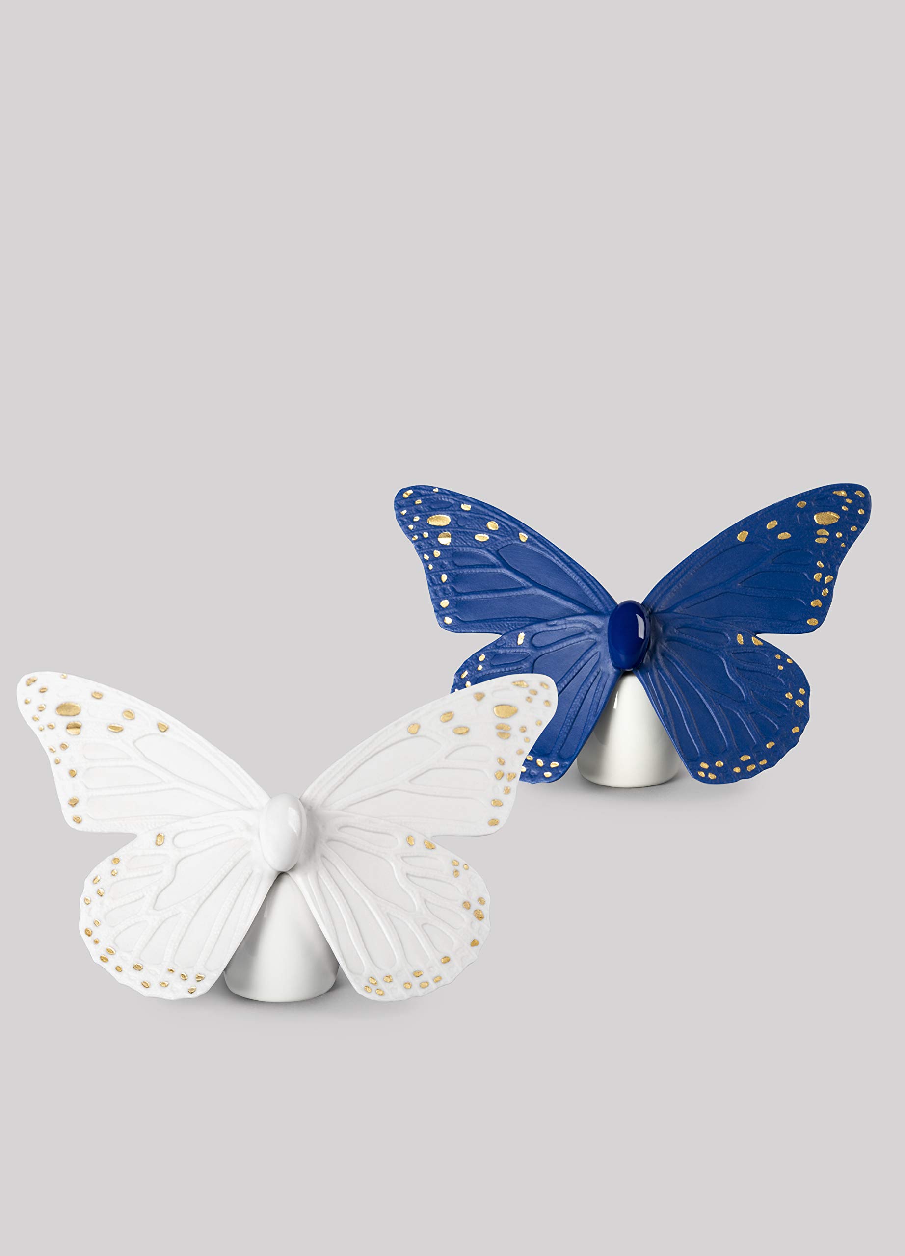 Lladró Accessori Decorativi Farfalla litofania azzurro oro