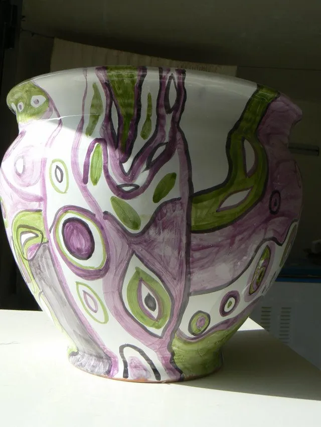 Raffaela Russo Vasi 25 vaso ceramica dipinto a mano fiori