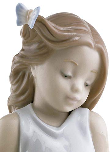 Lladró Sculture Bimba Amica delle Farfalle figurina abito blu