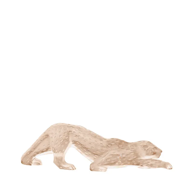 Lalique Zeila Scultura Pantera Cristallo M Dorata