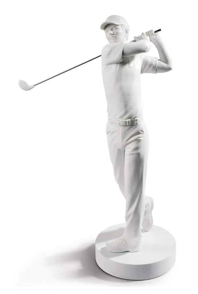 Lladró Sculture Campione di Golf figurina golfista bianco