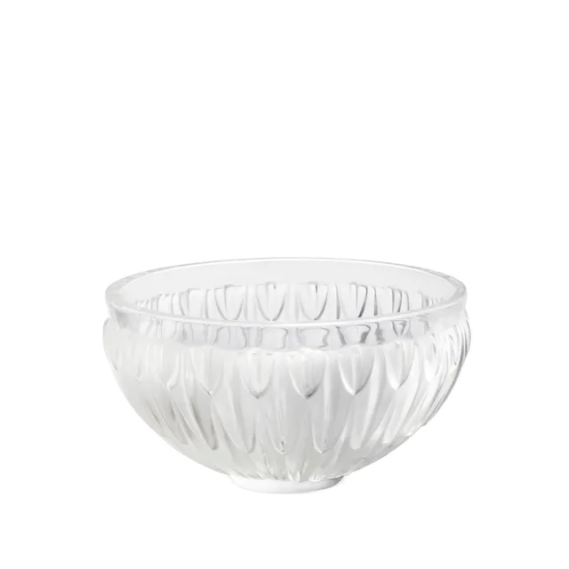 René Lalique Plumes coppa cristallo piume incolore