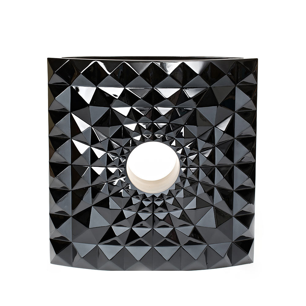 Lalique Géo vaso Mario Botta cristallo nero collezione Arte
