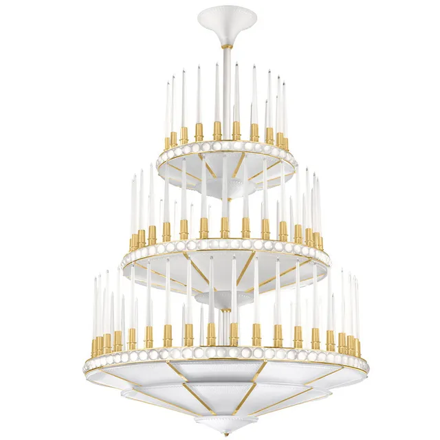 Lalique Perles Lampadario Cristallo 3 Livelli Diam. 1340 mm