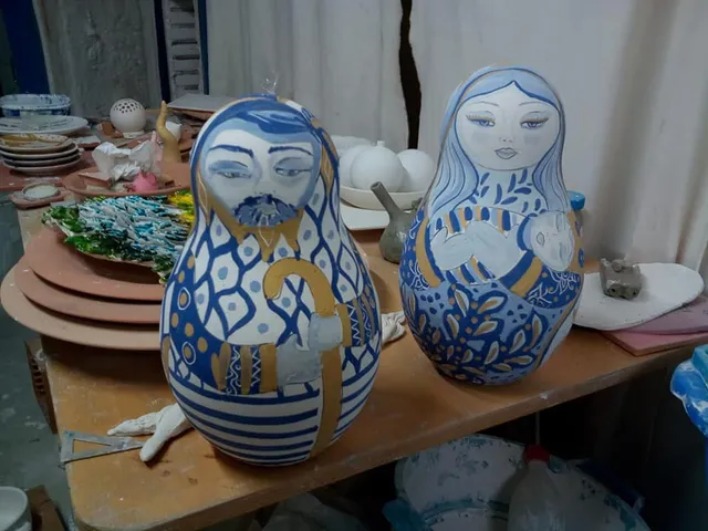 Raffaela Russo Arredo Matrioska in ceramica 01 dipinta a mano