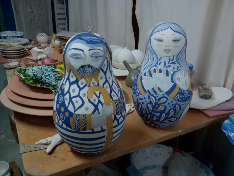 Raffaela Russo Arredo Matrioska in ceramica 01 dipinta a mano