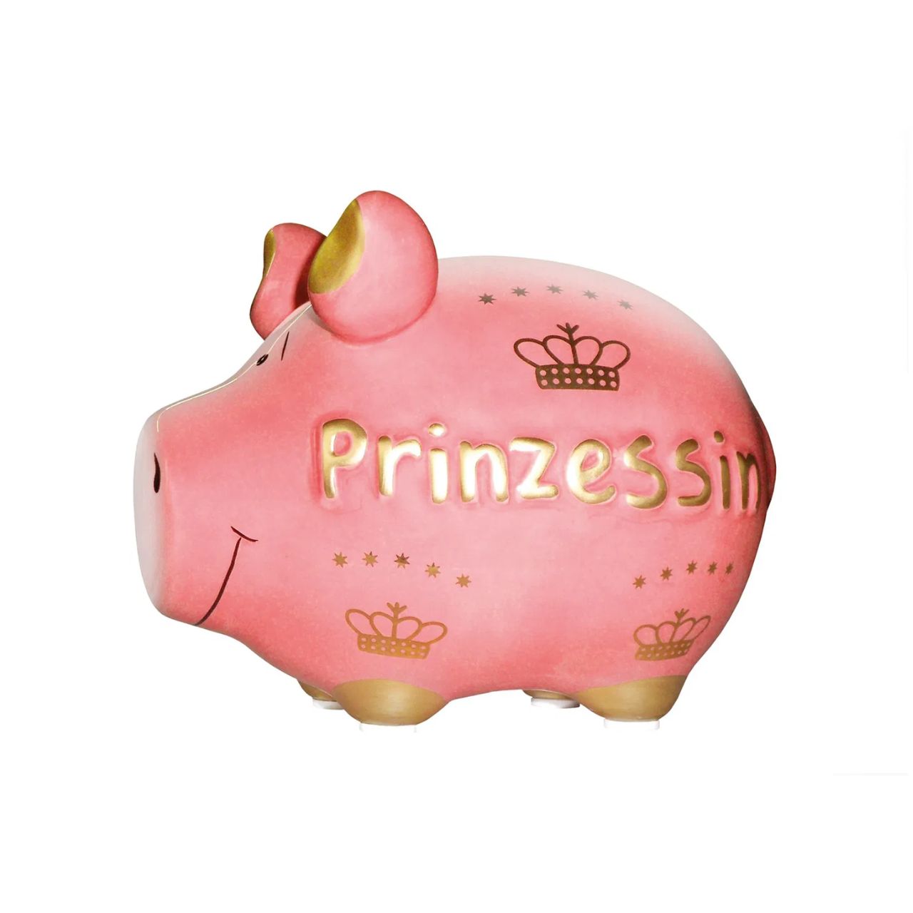 Sparschwein Kleinschweine Prinzessin salvadanaio rosa ceramica