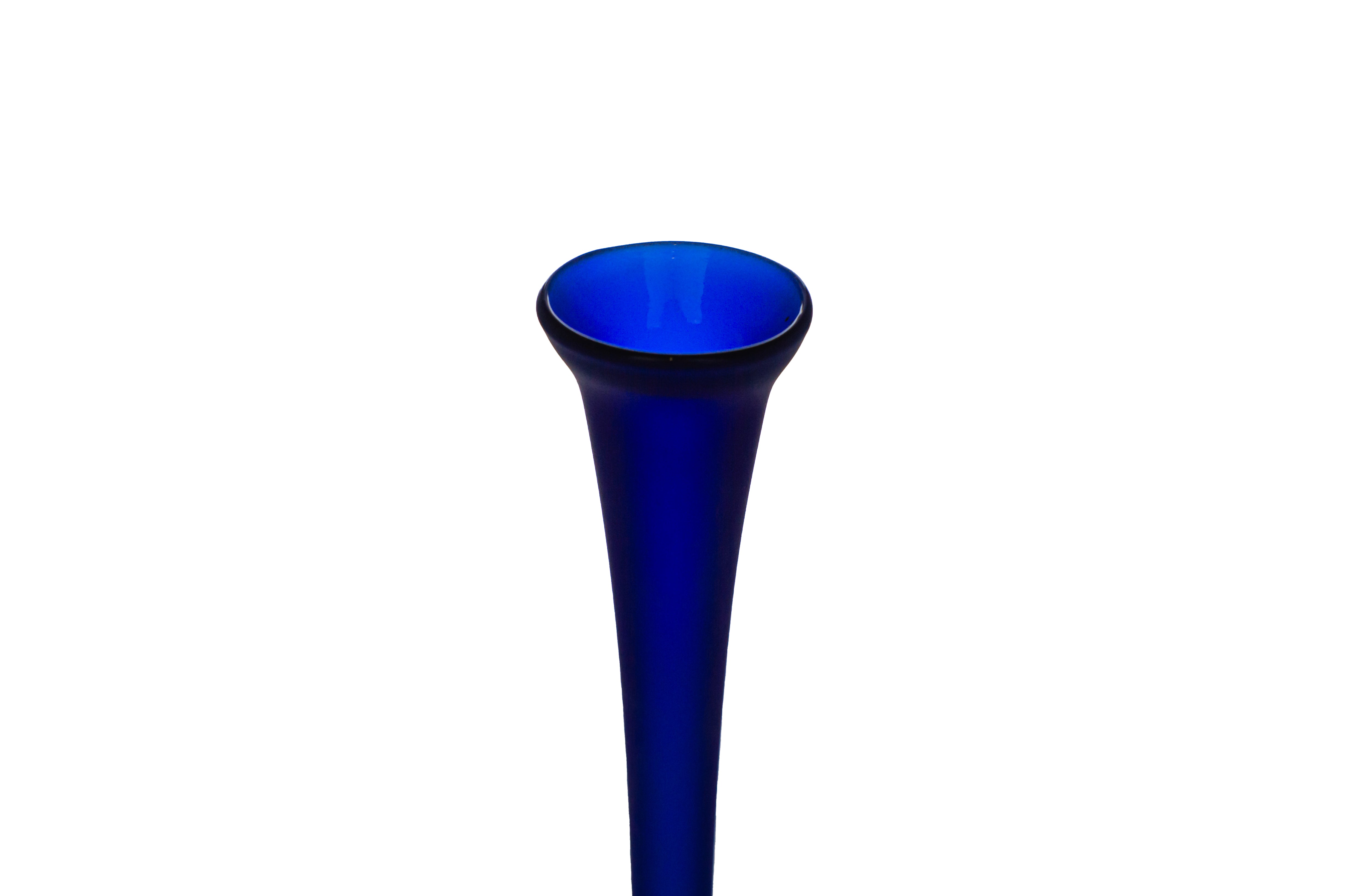 Vaporetto Passione vaso bottiglia 26 cm blu e arancione