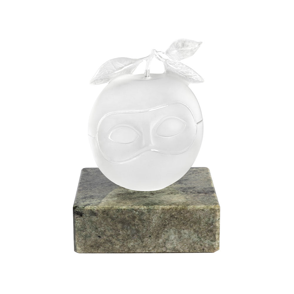 René Lalique Magritte Le Prêtre marié scultura mela destra cristallo