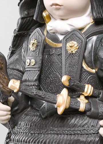 Lladró Sculture Bambino Samurai figurina lustro oro