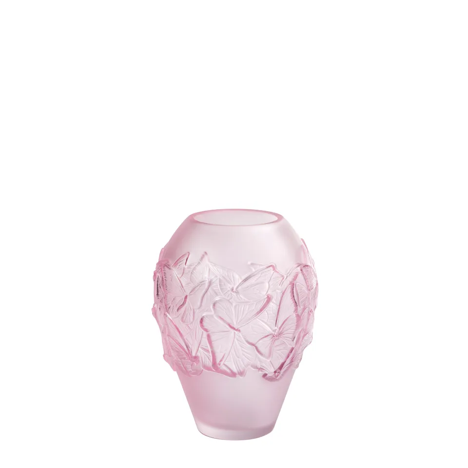 René Lalique Papillons vaso in cristallo taglia M farfalle