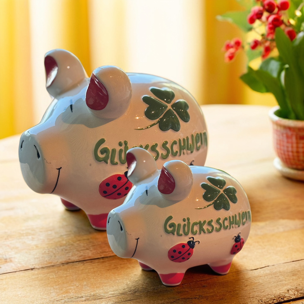 Sparschwein Kleinschweine Glücksschwein salvadanaio piccolo rosso