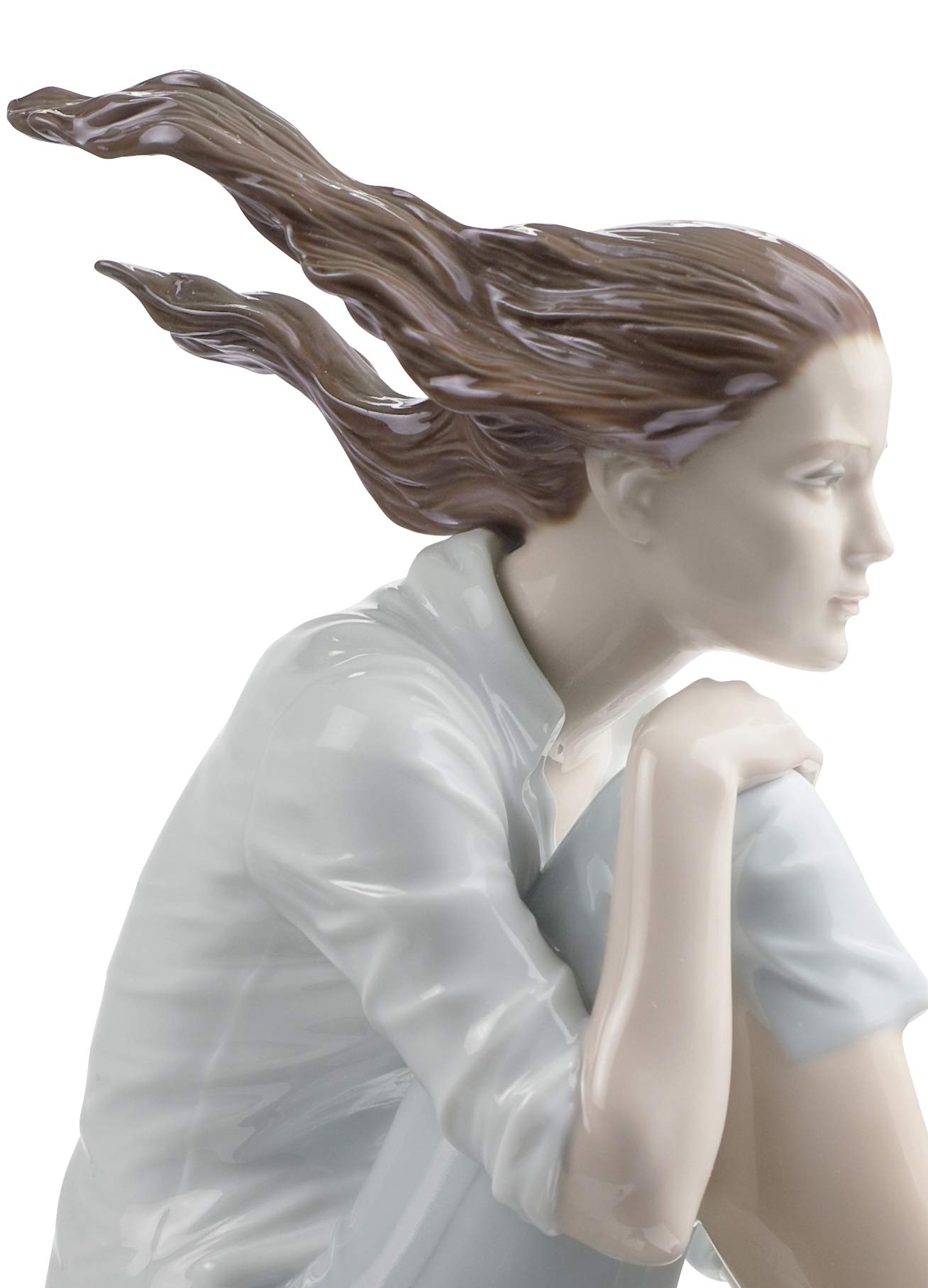 Lladró Sculture Donna Tramonto al Molo statua porcellana