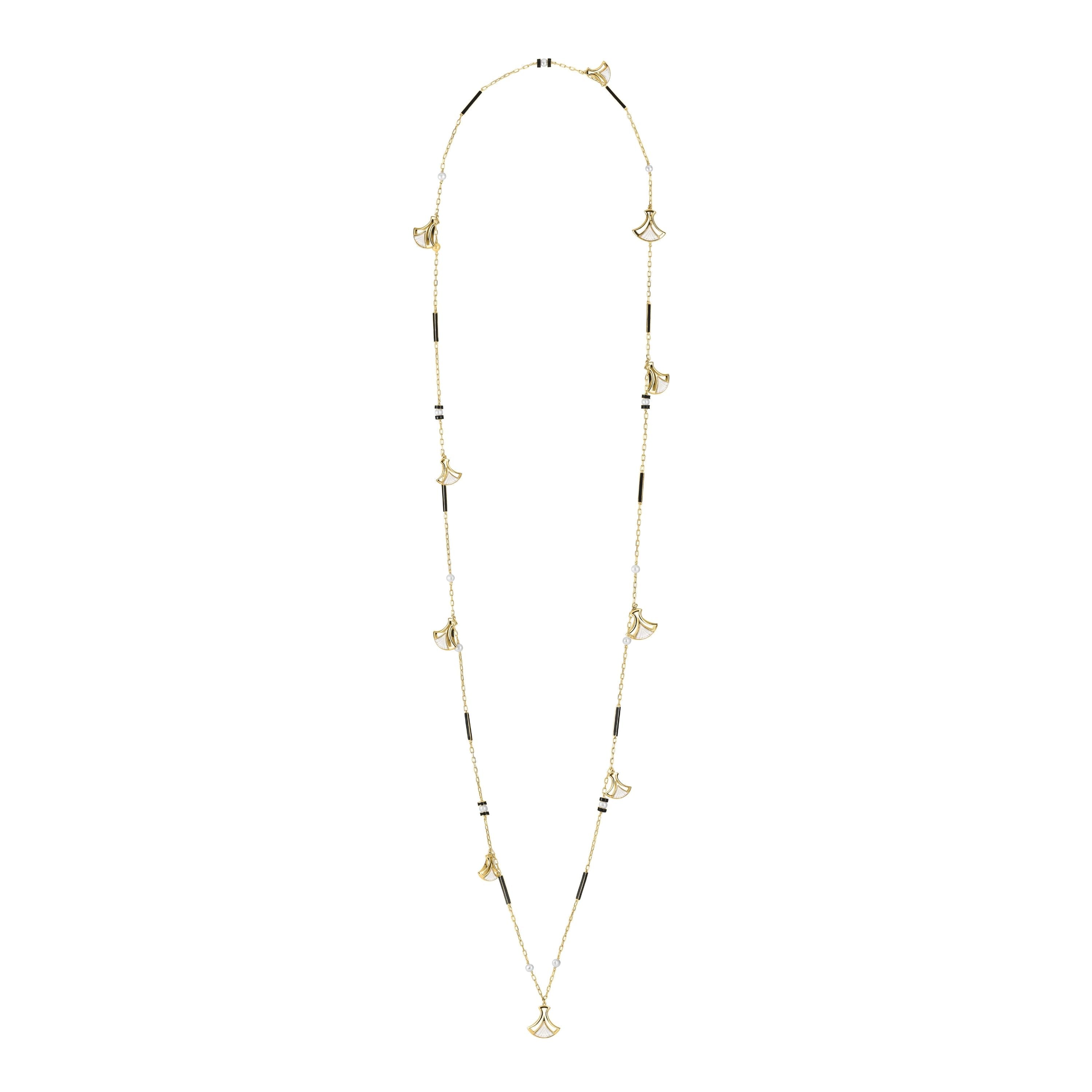 René Lalique Larcade collana lunga placcato oro 18K