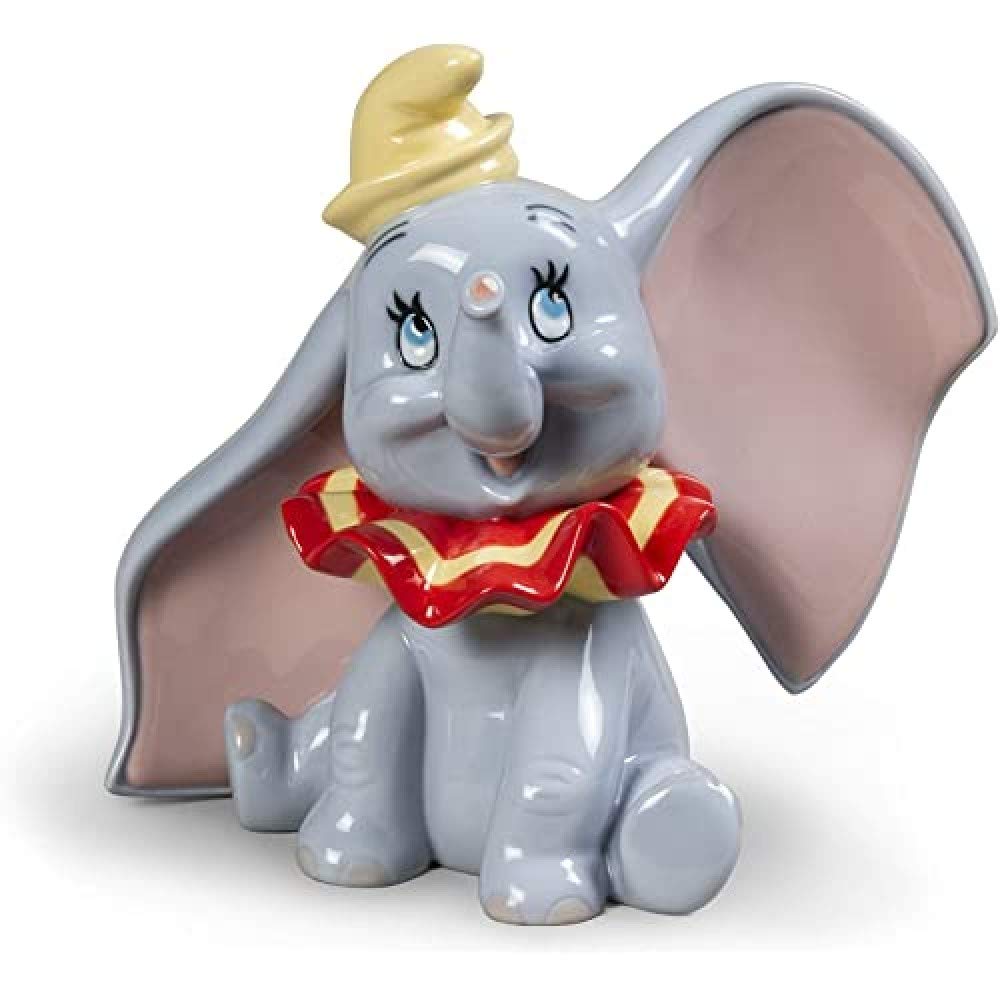 Lladró Dumbo scultura pop in porcellana lucida Disney