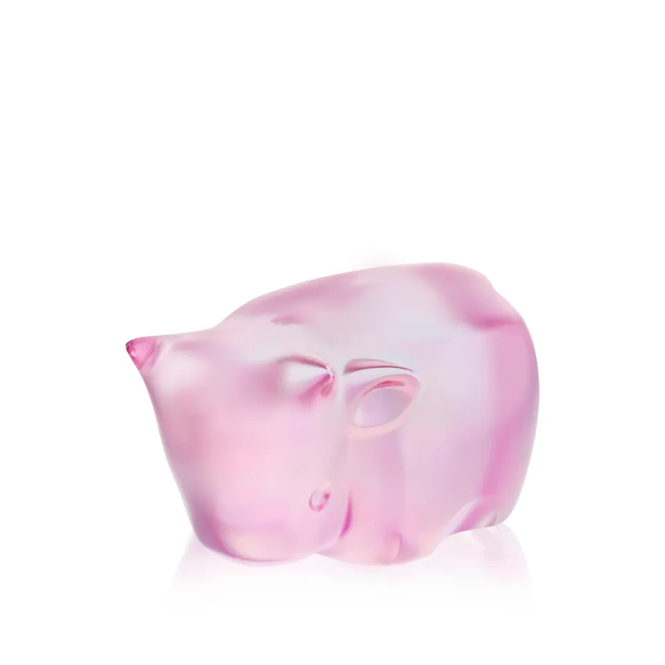 Lalique Niu Wang Wang scultura cristallo rosa Han Meilin 2025