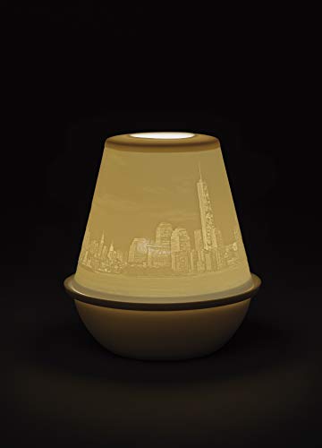 Lladró New York Lampada Litofania Porcellana LED Ricaricabile