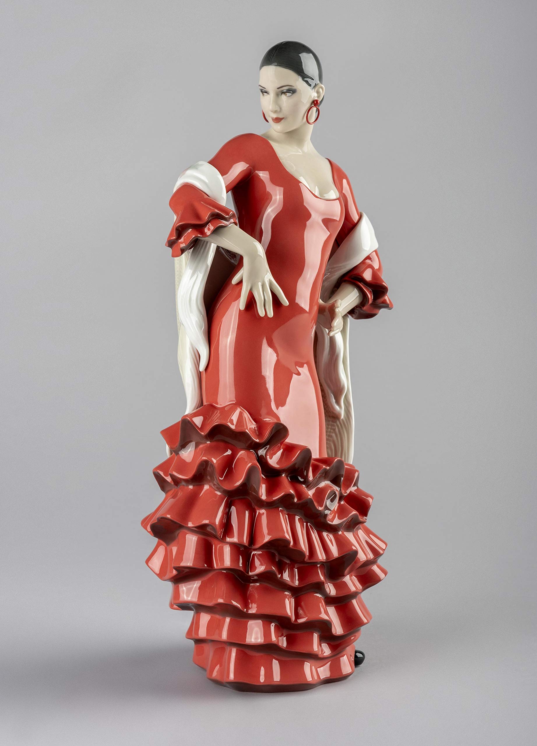 Lladró Anima Flamenco figurina donna porcellana vestito rosso