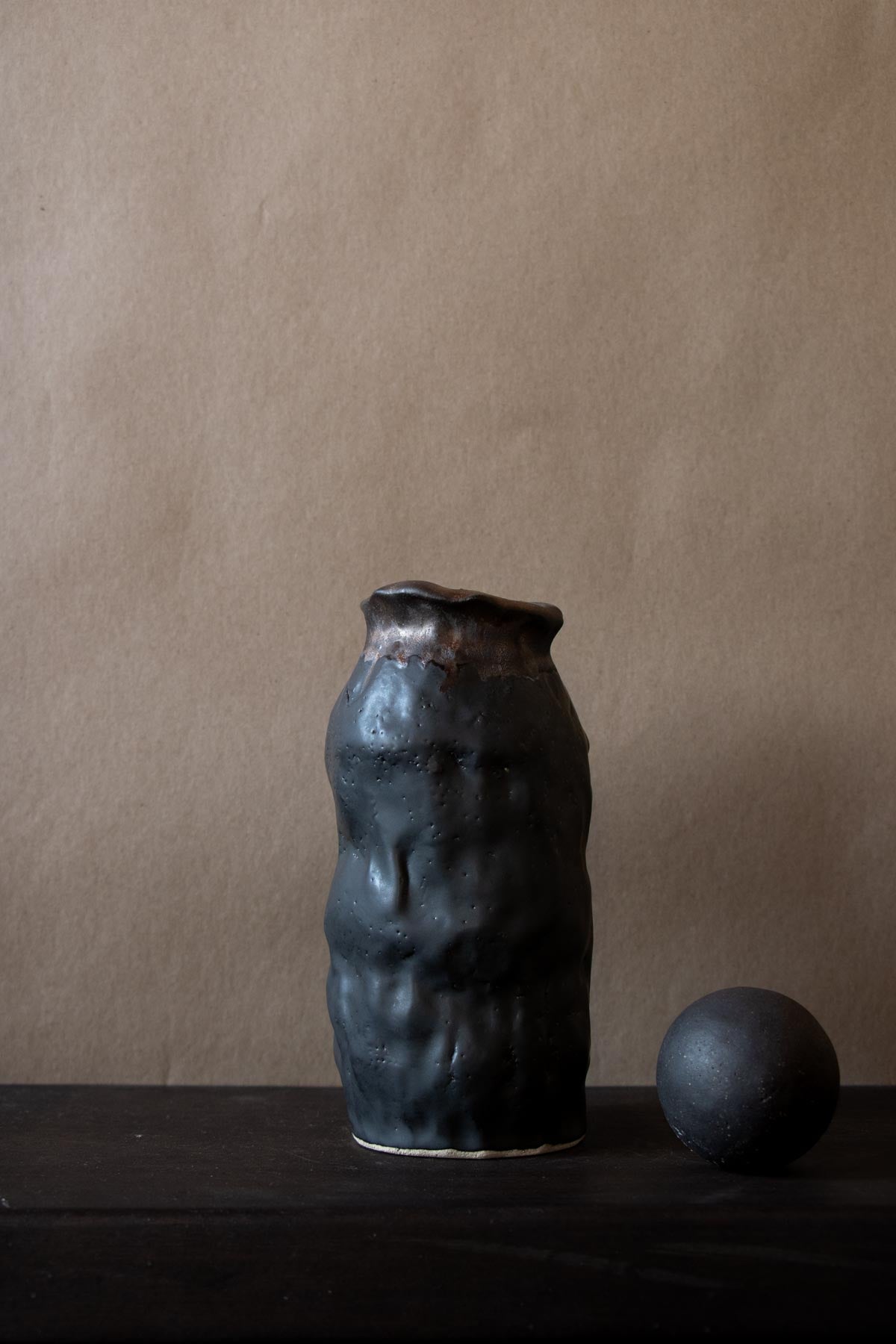 ClaireLune Yin I vaso decorativo ceramica 20,5 cm pezzo unico