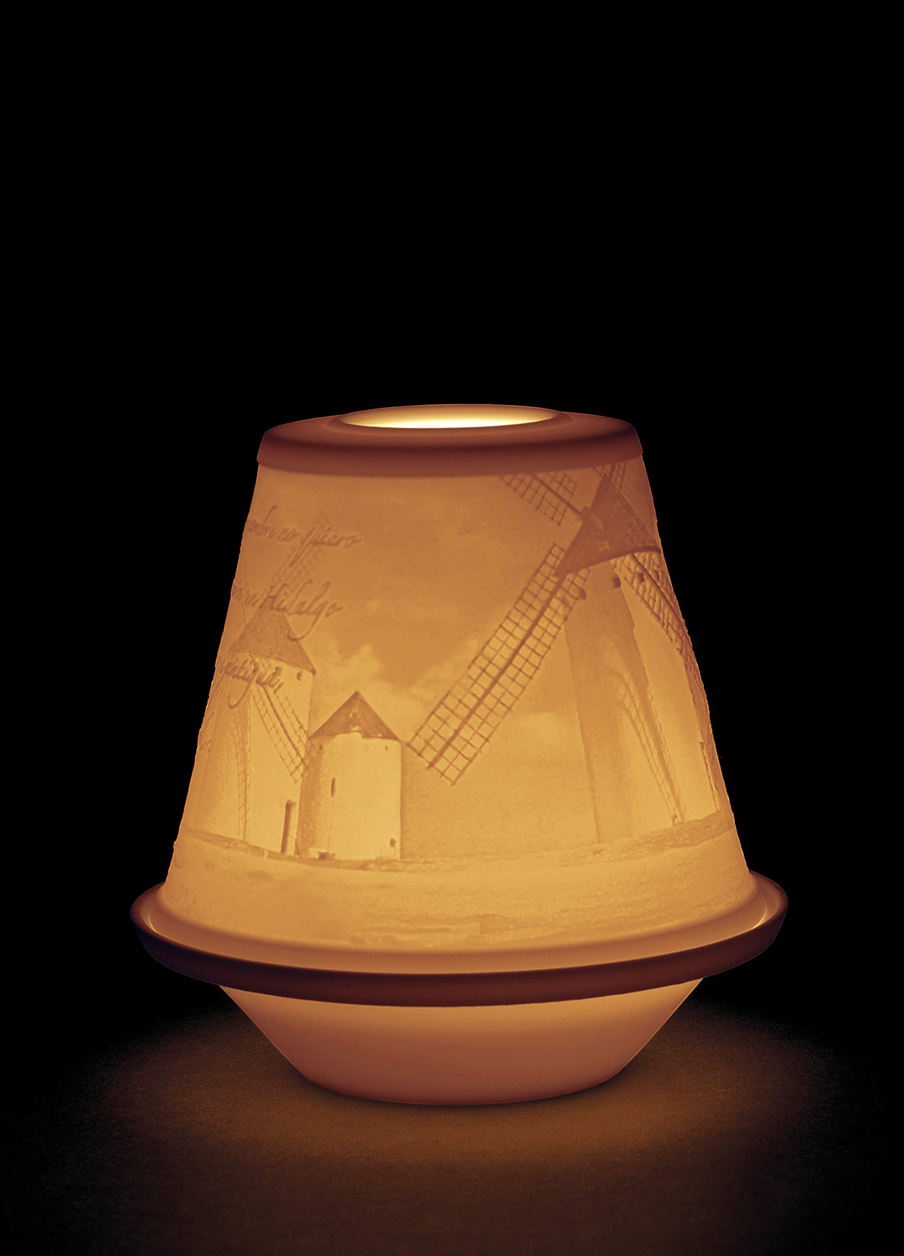Lladró Litofania Don Chisciotte statuetta luminosa porcellana