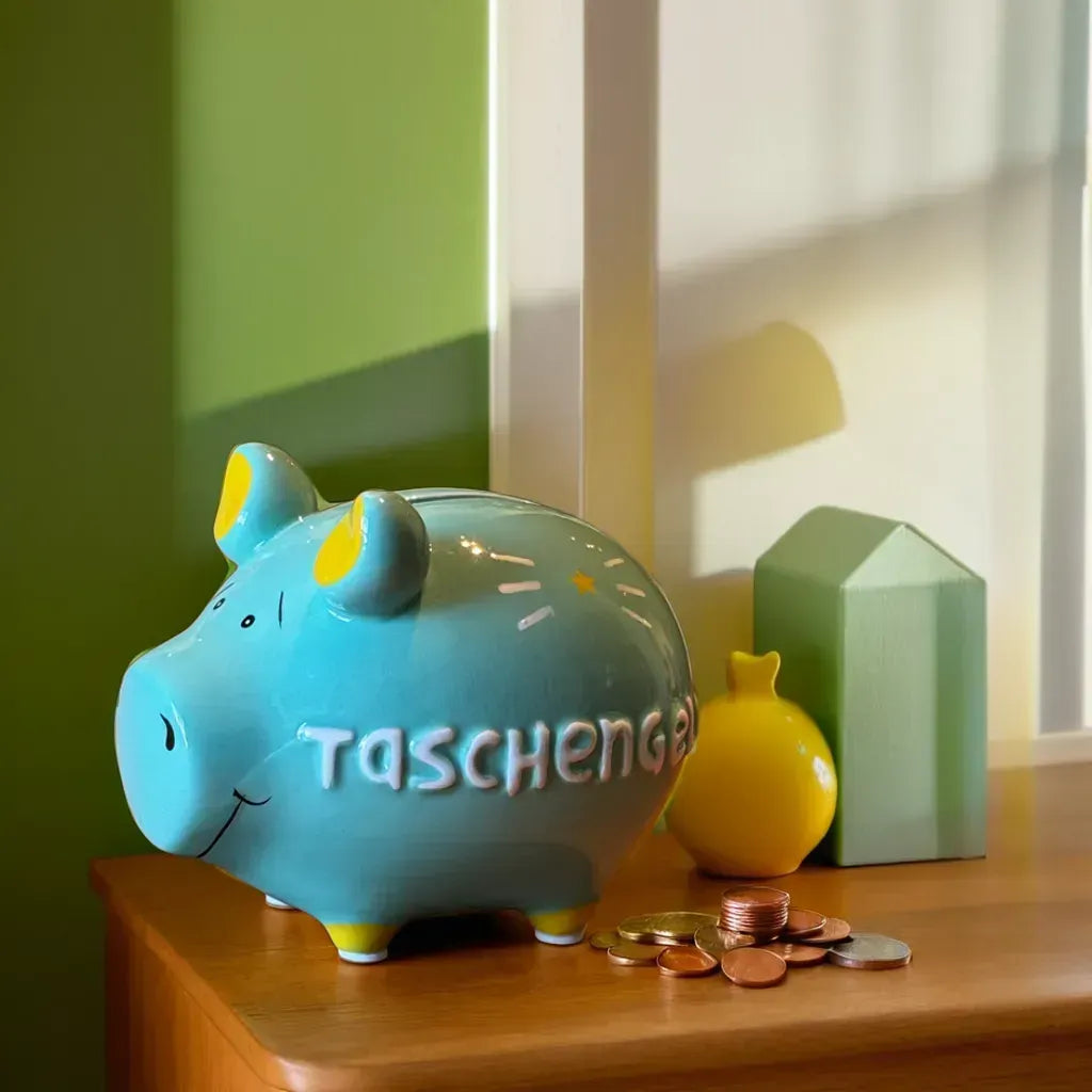 Sparschwein Kleinschweine Taschengeld salvadanaio piccolo verde ceramica
