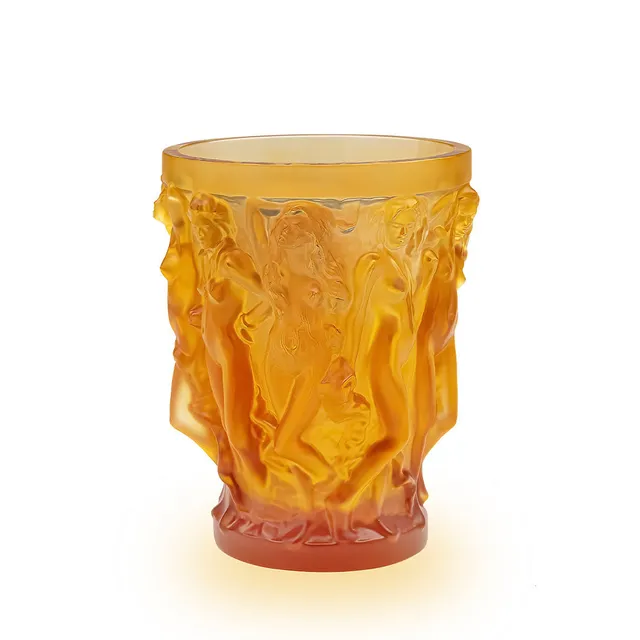 Lalique Sirènes vaso artistico cristallo ambra taglia M