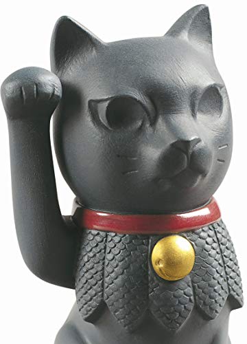 Lladró Maneki Neko figurina gatto fortunato porcellana