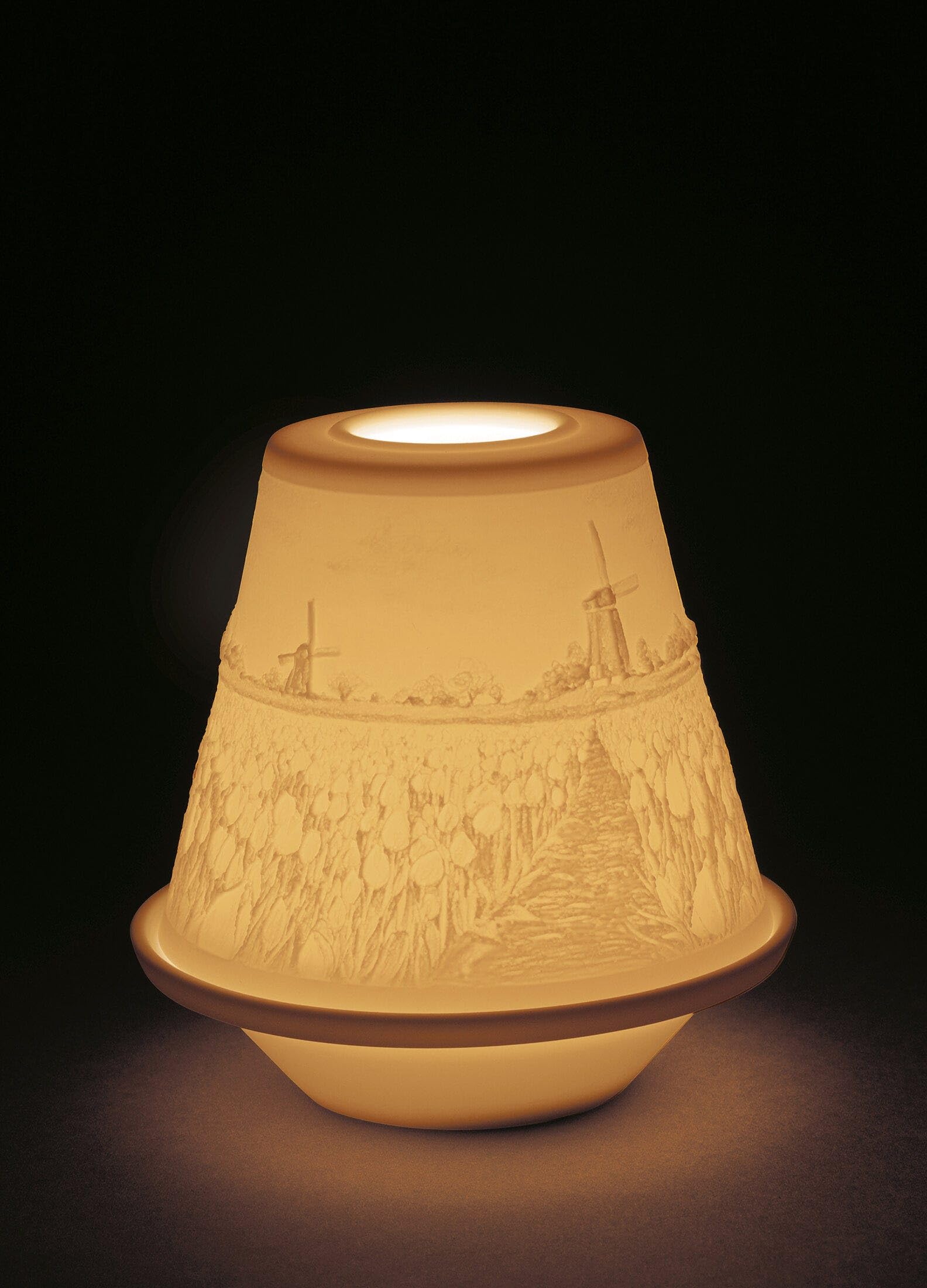Lladró Litofania Tulipani statuetta luminosa porcellana