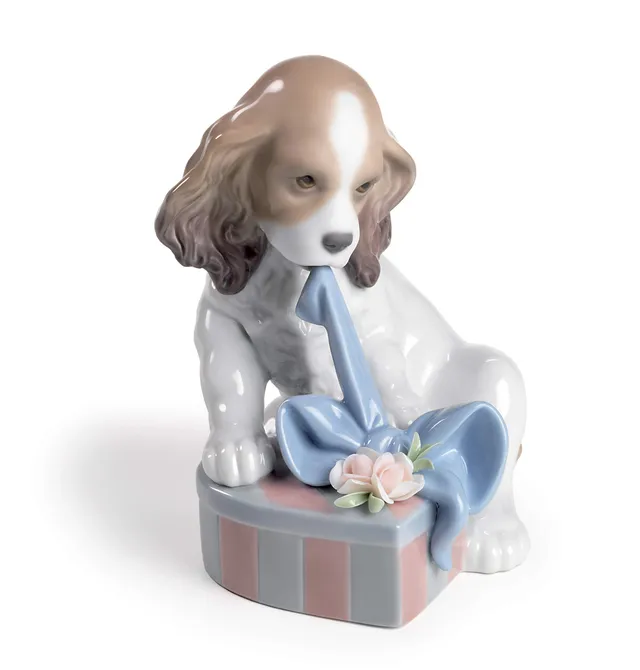 Lladró Sculture Sono Impaziente figurina porcellana cane fatto a mano
