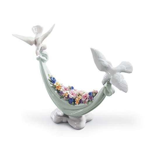 Lladró Sculture Fiori Dal Cielo figurina porcellana colombe