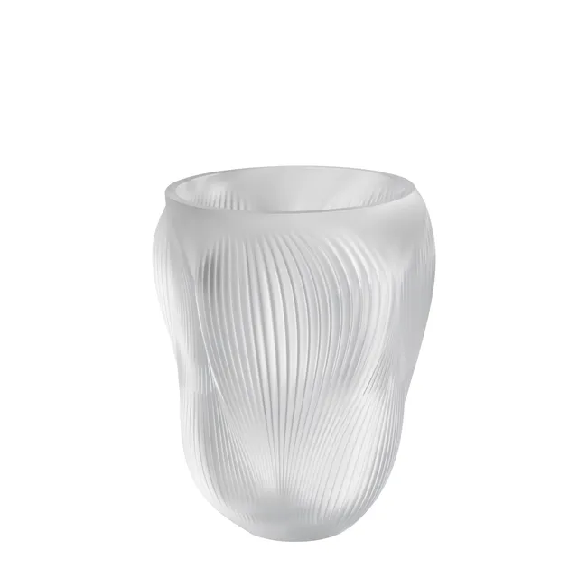 Lalique Alizé vaso grande L cristallo motivo drappeggio